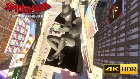 Marvel Spider Men Peter Itsv Noir Suit Ps Free Roam Gameplay K