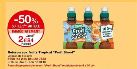 Promo Boisson Aux Fruits Tropical Fruit Shoot Chez Monoprix