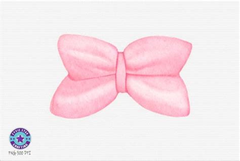 Pink Coquette Ribbon Bow Watercolor Png Graphic By Five Star Crafting · Creative Fabrica