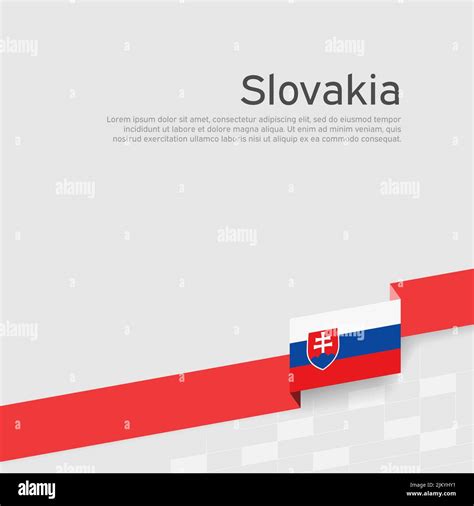 Slovakia Flag Background State Patriotic Slovak Banner Cover Ribbon