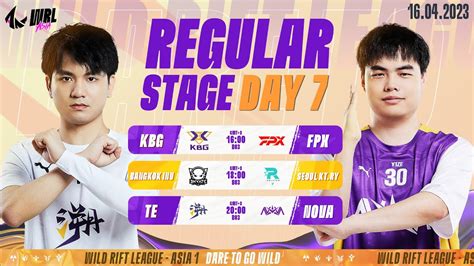 En Kbg Vs Fpx Inv Vs Kt Ry Te Vs Nova Regular Stage Day Wrl