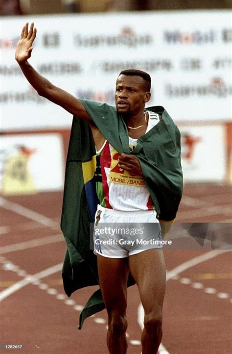 Jose Luis Barbosa Of Brazil Waves To The Crowd After His Victory In