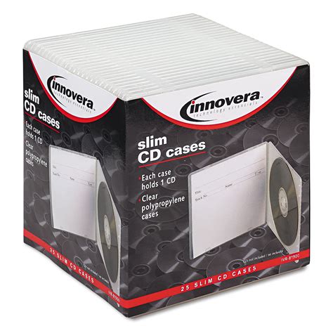 Slim CD Case, Clear, 25/Pack - Technology Essentials Innovera