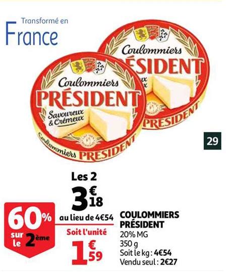 Promo Coulommiers Pr Sident Chez Auchan Direct Icatalogue Fr