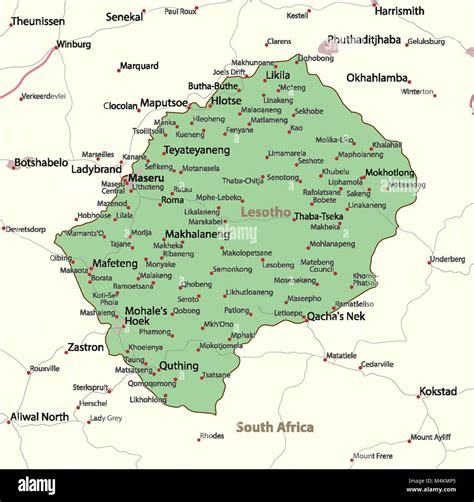 Lesotho Map Districts