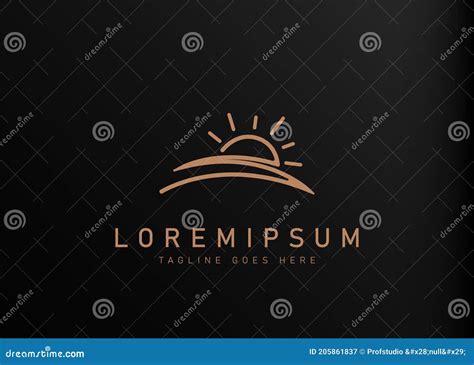 Sunrise Logo Design Vector Of Creative Landscape Field With Sunrise