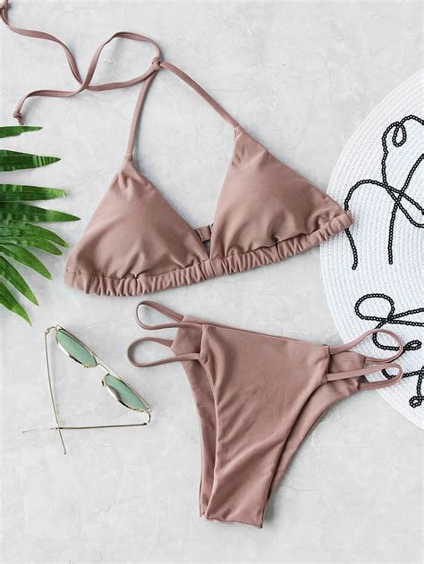 Ladder Cutout Triangle Bikini Set SheIn Sheinside