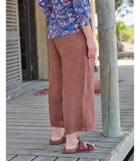 Paprika Elasticated Waist Linen Culottes Woolovers Uk