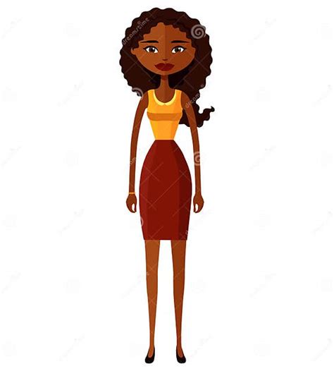 Mujer De Negocios Afroamericana Linda Ilustración Del Vector