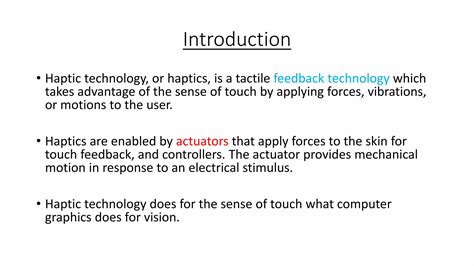 Haptic Technology Ppt