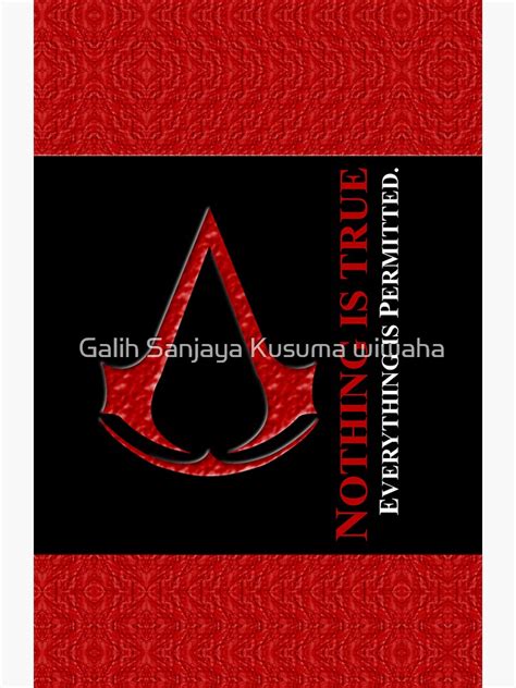 Nothing Is True Everything Is Permitted Typograph Sticker For Sale By