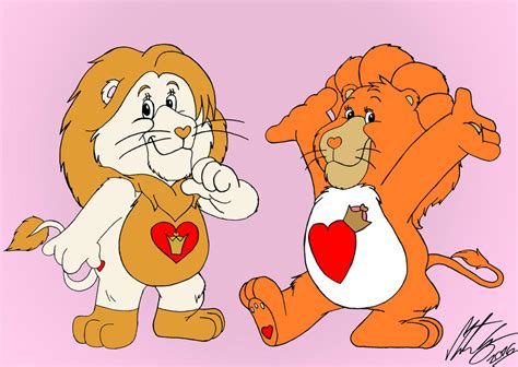 Care Bears Good Heart Lion And Brave Heart Lion By Morteneng21 On