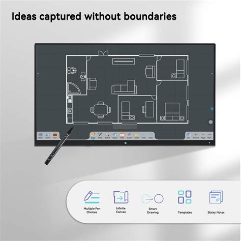 TIBURN 75 Inch Interactive Whiteboard 4K UHD Smartboard Touchscreen