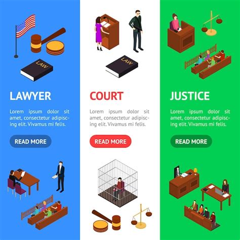 Premium Vector Court Session Law And Justice Concept Banner Vecrtical