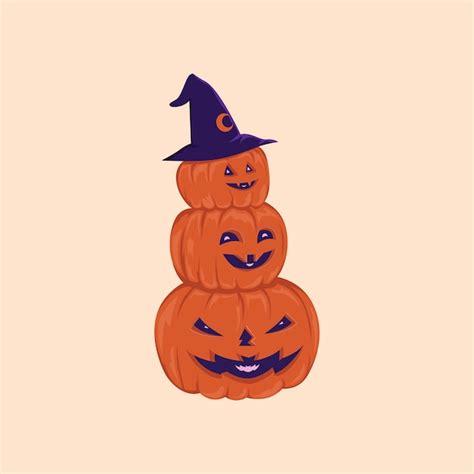 Premium Vector Halloween 3 Pumpkins