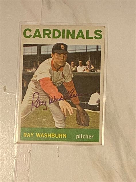 Topps Ray Washburn Signed Ip St Louis Cardinals Ebay