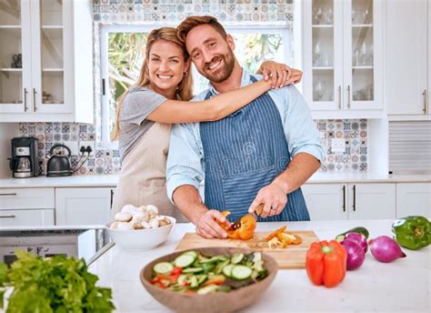 Food, Health and Cooking Couple with Vegetables for a Healthy Organic Vegan Diet with Nutrition ...