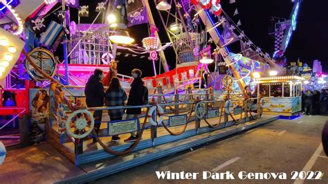 4K Walking Tour Winter Park Genova Il più grande Luna Park D Europa