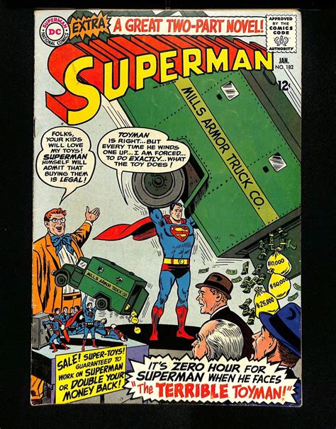 Superman 182 1st Silver Age Appearance Toyman Dc Comics 1966 Ebay