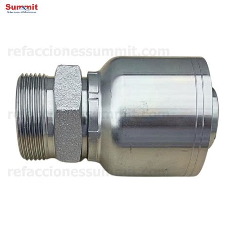 Conector Recto Rosca Cara Plana Macho 1 1 4 Manguera 1 1 4 R1 Y R2