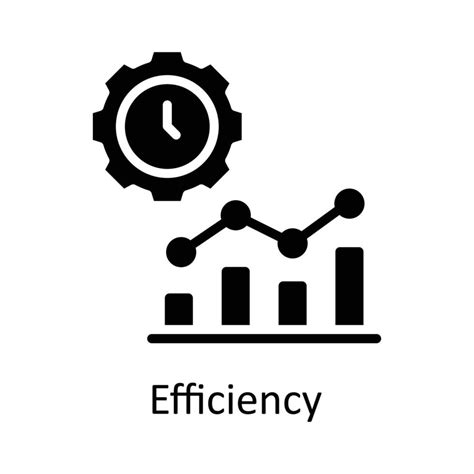 Efficiency Vector Solid Icon Design Illustration Time Management