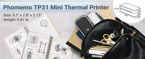 Phomemo Mini Thermal Printer Tp31 Portable Sticker Printer Mini Photo Printer Compatible With