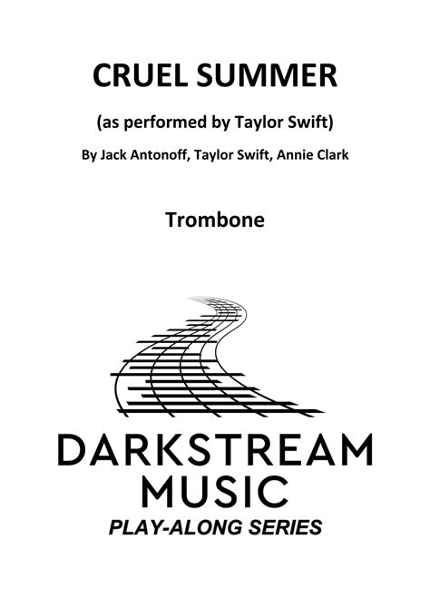 Cruel Summer Arr Douglas Cameron By Taylor Swift Sheet Music For Trombone Solo At Sheet Music