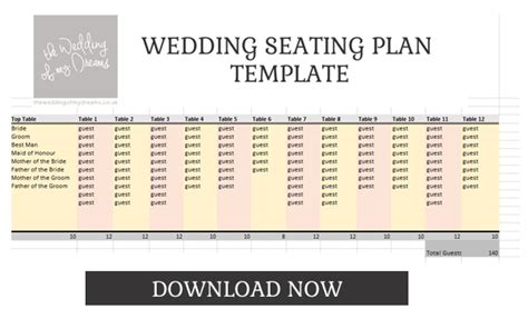 Round Wedding Table Plan Template The Wedding Of My Dreams Blog