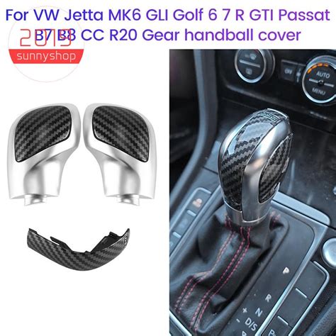 Sunnyshop2019 ฝาครอบเกียร์ลูกบิด สําหรับ Vw Jetta Mk6 Gli Golf 6 7 R Gti Passat B7 B8 Cc R20