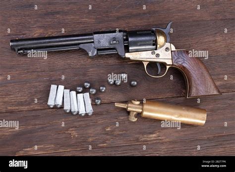 Firearms Of The Old West Percussion Army Revolver With Paper