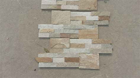 P Beige Split Face Culture Stone China Wall Stone Panel And Slate