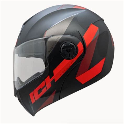 Casco Abatible Ich Dot Folded Negro Rojo Mate Cascos Pb