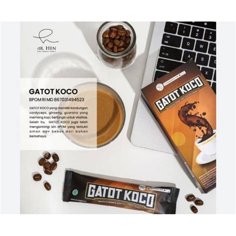 Jual Dr Hen Kopi Gatot Koco 1 Box 5 Sachet Original Kopi Gatot