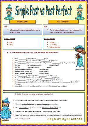 Simple Past vs Past Perfect:Worksheet