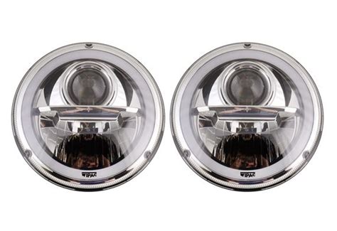 LED 7 Inch Headlamps Chrome Pair RHD LL1904 Wipac