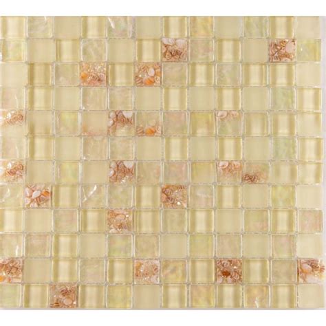 Glass Mosaic Tiles Melted Shell Crystal Backsplash Tile