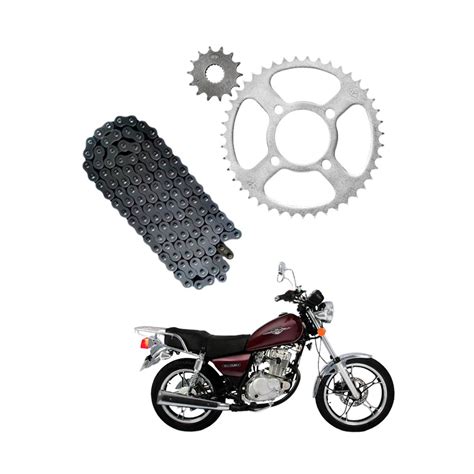 Kit Relação Coroa Pinhão e Corrente para Moto EN 125 Yes Intruder 125