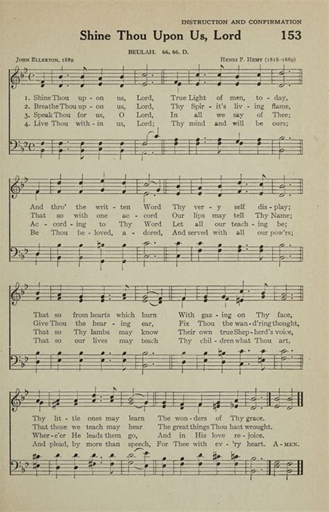 The Parish School Hymnal 153 Shine Thou Upon Us Lord