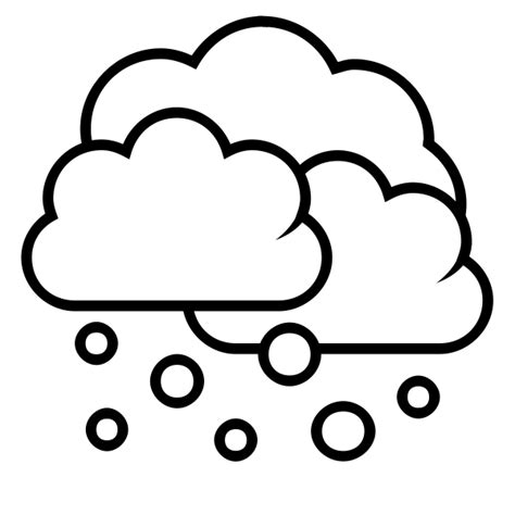 Black and white weather forecast icon for snow vector drawing | Free SVG