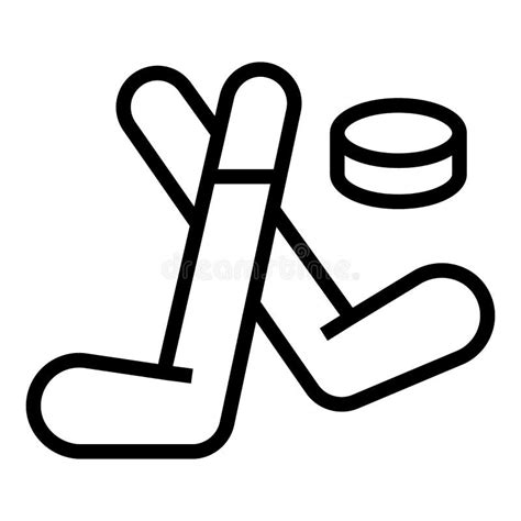 Hockey Stick Icon Outline Vector. Interior Shop Stock Vector ...