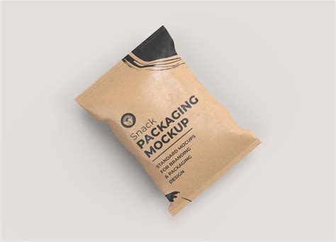 Premium PSD Kraft Snack Pack Mockup