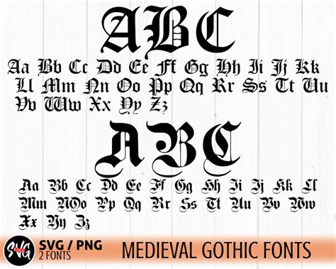 Gothic Font Svg Blackletter Font Svg Gothic Font Svg Png