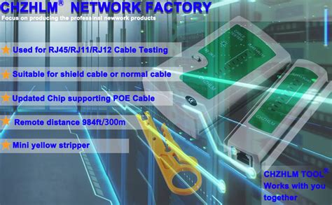 CHZHLM Probador De Cable De Red Actualizado Para Prueba De Cable LAN