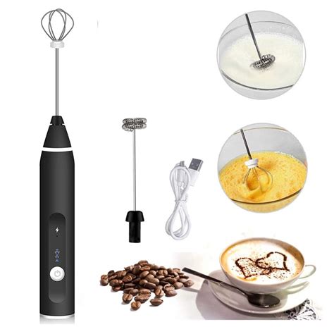 Milk Frother Handheld Electric Foam Maker Usb Rechargeable Coffee For