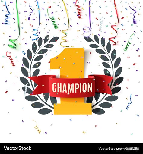 Champion Winner Number One Background Royalty Free Vector