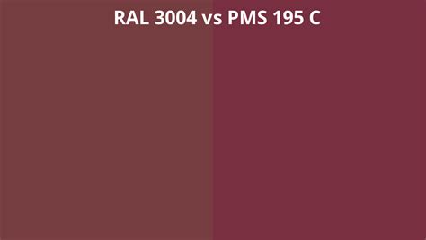 Ral 3004 Vs Pms 195 C Ral Colour Chart Uk