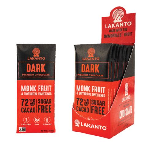 Lakanto Sugar Free Dark Chocolate Bars Cacao Original Bars