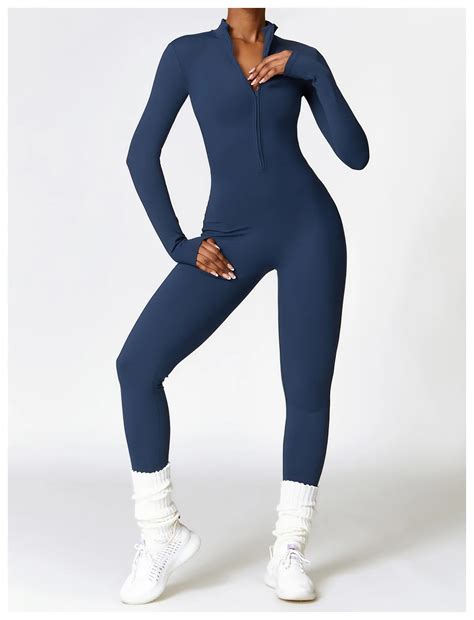 Winter Cashmere One-piece Yoga Clothing Long Sleeve Warm Outside