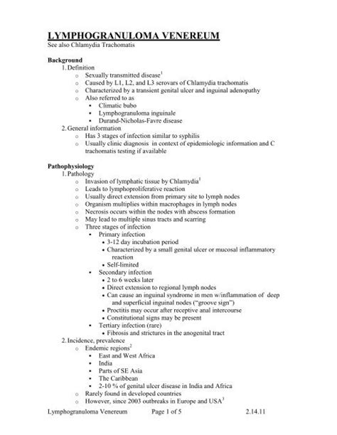 Lymphogranuloma Venereum - MOspace