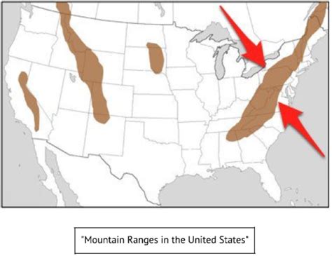 United States Map Mountain Ranges